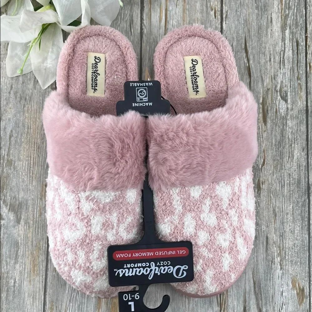 Dearfoams Cozy Comfort Scuff Slipper Shoes Size L 9/10
